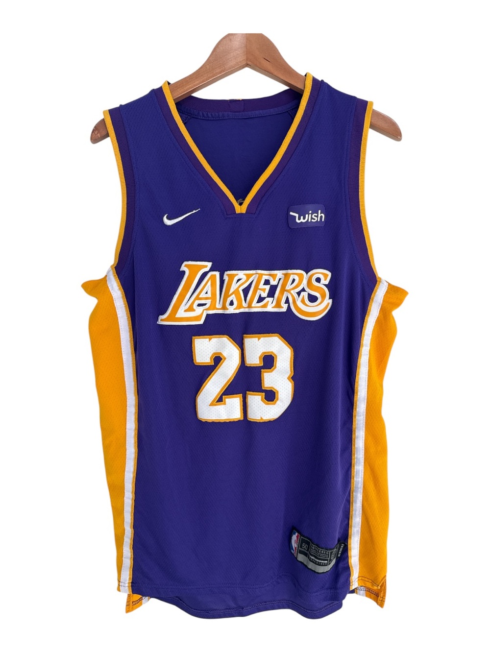 Lakers LeBron James #23 Nike Wish NBA Swingman Jersey Size 50 Purple